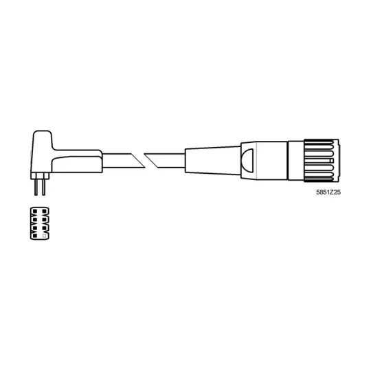 Siemens 7442403010 - 7 kutuplu fişli bağlantı kablosu