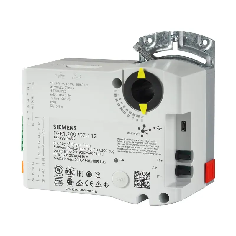 Siemens DXR1.E09PDZ-112 - Desigo Kompakt Oda Kontrol Cihazı (BACnet/IP, 5Nm) - 1