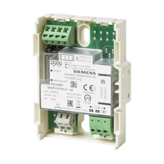 Siemens FDCIO361 - Giriş/çıkış modülü (1 giriş ve 1 çıkış)