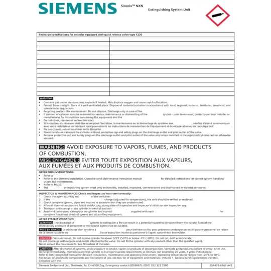 Siemens LAB-F-U - Filling Label UL