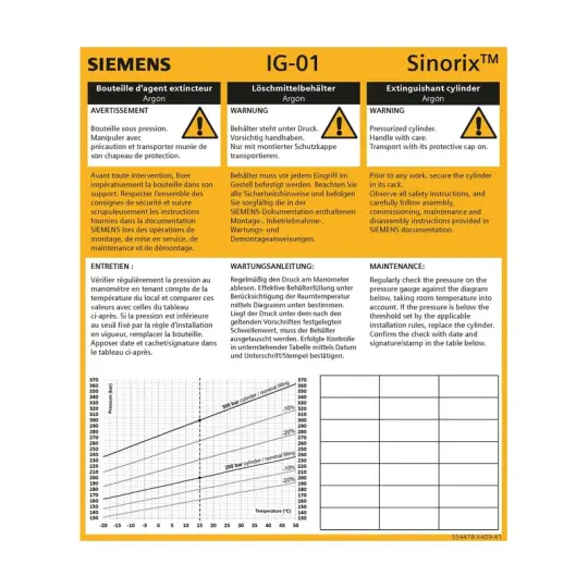 Siemens LAB-I-01 - Sinorix Yangın Söndürme Talimat Etiketi (Arapça)