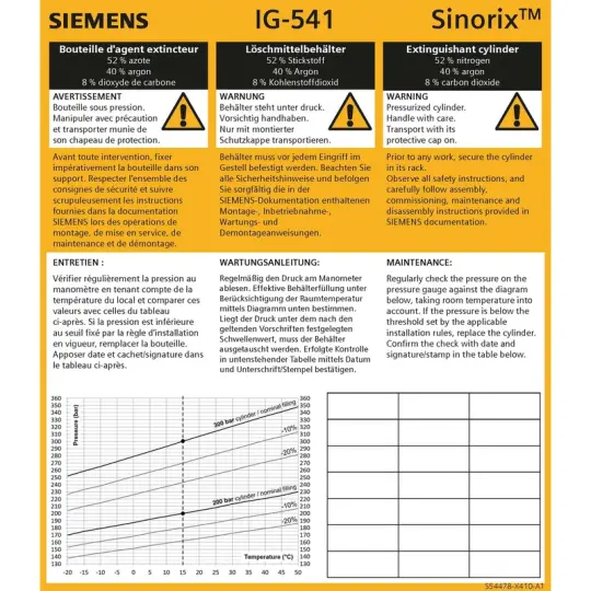 Siemens LAB-I-541 - Instruction tag IG541