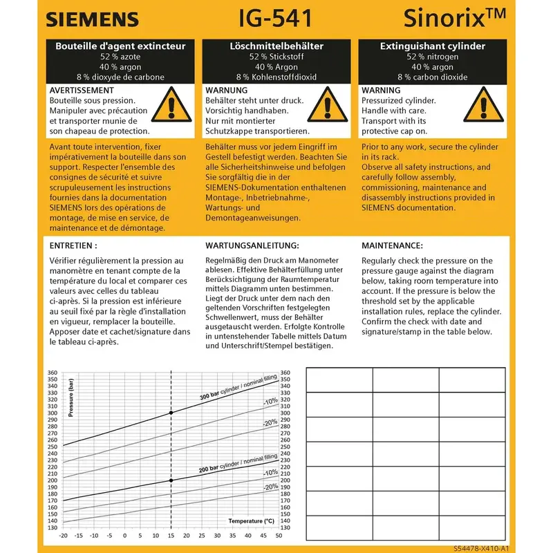 Siemens LAB-I-541 - Instruction tag IG541 - 1