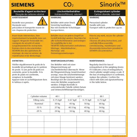 Siemens LAB-I-CO2 - Instruction tag CO2