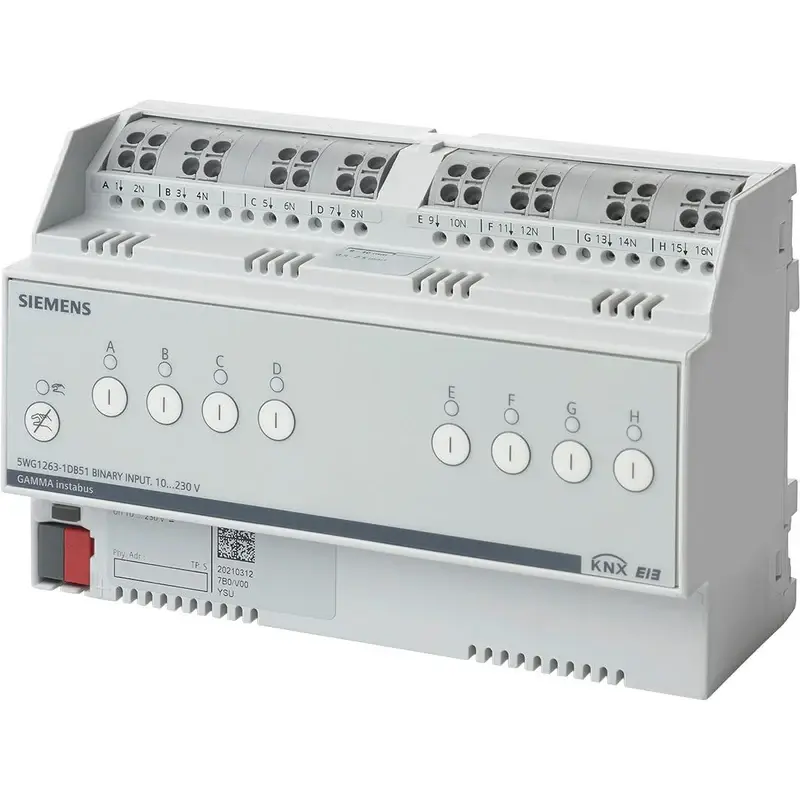 Siemens N 263D51 - KNX İkili giriş, 8 x AC/DC 10…230 V - 1