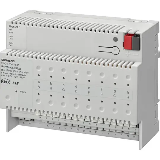 Siemens N 264E11 - KNX İkili giriş cihazı 8 x AC/DC 12...230 V + 8 x potansiyelsiz kontak