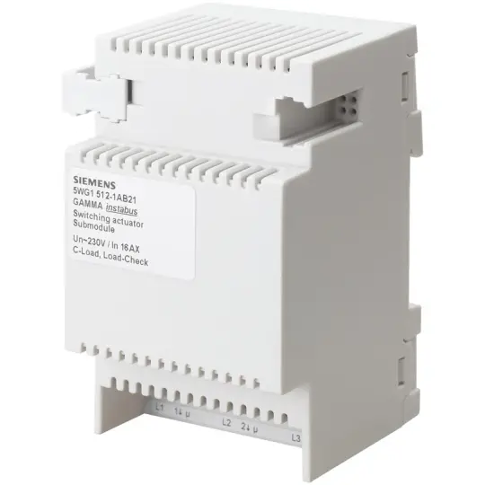 Siemens N 512/21 - KNX Switch motor alt modülü (3 x AC 230/400 V)