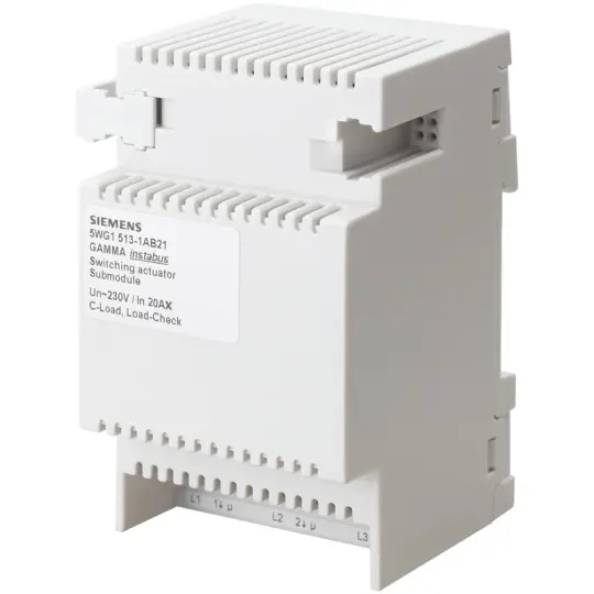Siemens N 513/21 - KNX Switch motor alt modülü (3 x AC 230/400 V)