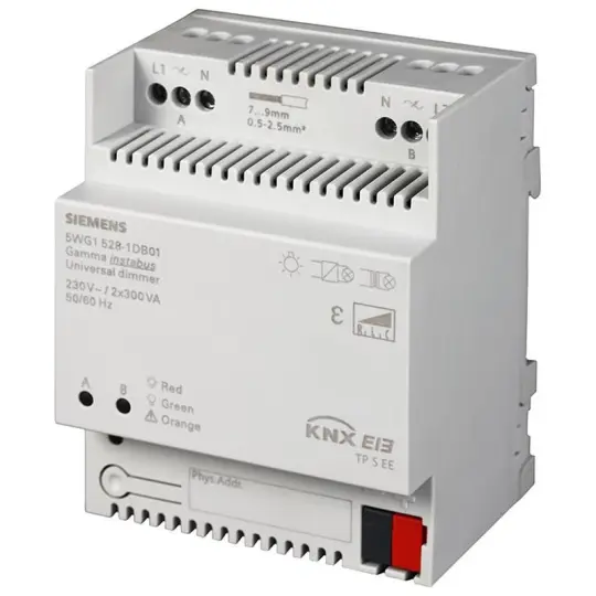 Siemens N 528D01 - KNX Üniversal dimmer 2 x 300 VA, AC 230 V