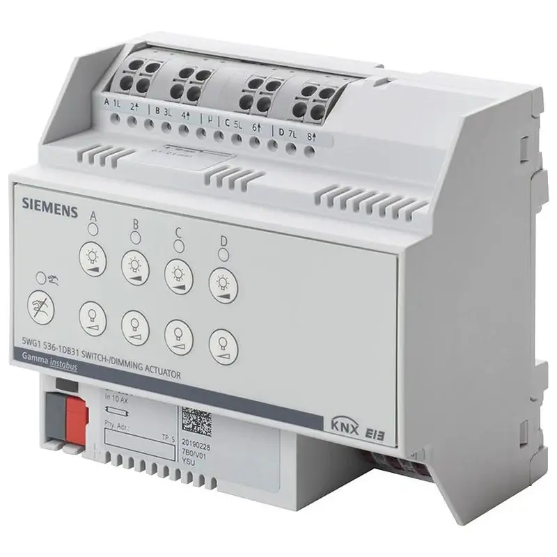 Siemens N 536D31 - KNX Anahtar/dim motoru, 4 x AC 230 V,10 AX, 1…10 V - 1