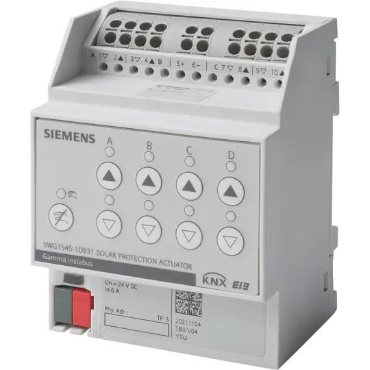 Siemens N 545D31 - KNX Solar koruma motoru, 4 x DC 24 V, 6 A