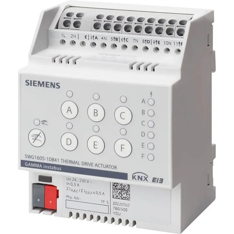 Siemens N 605D41 - KNX Termal sürücü motoru (6 x AC 24...230 V) - 1