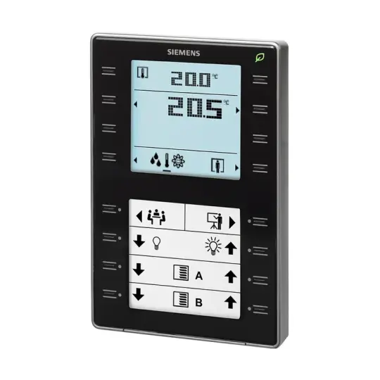 Siemens QMX3.P37-1BSC - Oda ünitesi, KNX, sıcaklık ve bağıl nem, siyah