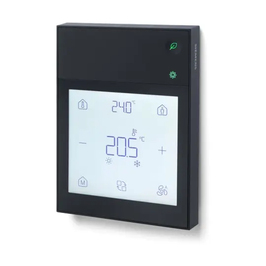 Siemens QMX6.P74-1BSC - Oda ünitesi, KNX, sıcaklık, bağıl nem ve CO2, siyah