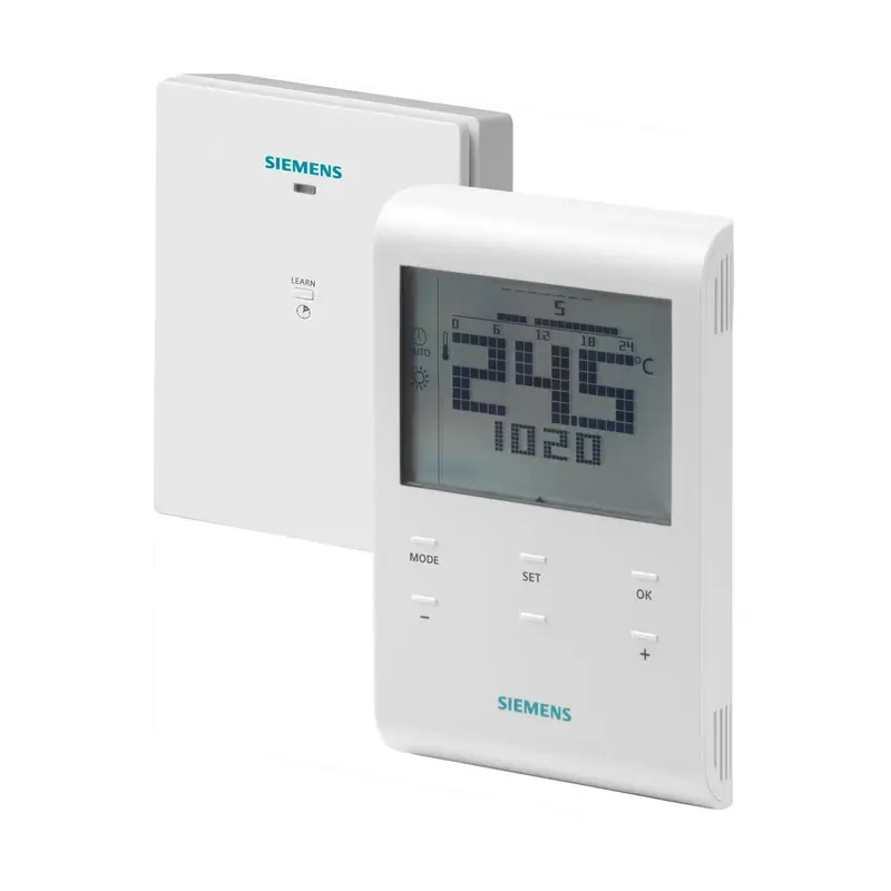 Siemens RDE100.1RFS - Otomatik zamanlayıcılı kablosuz oda termostatı, dahil - 1
