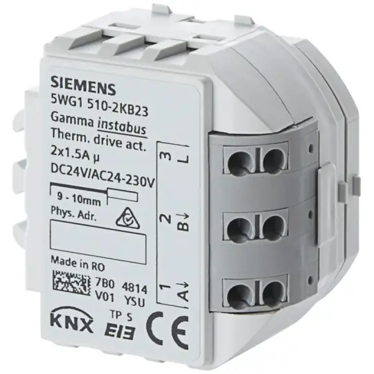 Siemens RS 510K23 - KNX Thermo Sürücü motoru (2 x 1,5 A)