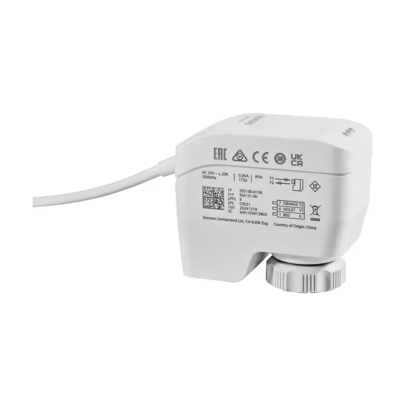 Siemens SSA131.00 - 1,2...6,5 mm stroklu vanalar için 100 N elektromotor vana/damper motorları - 1