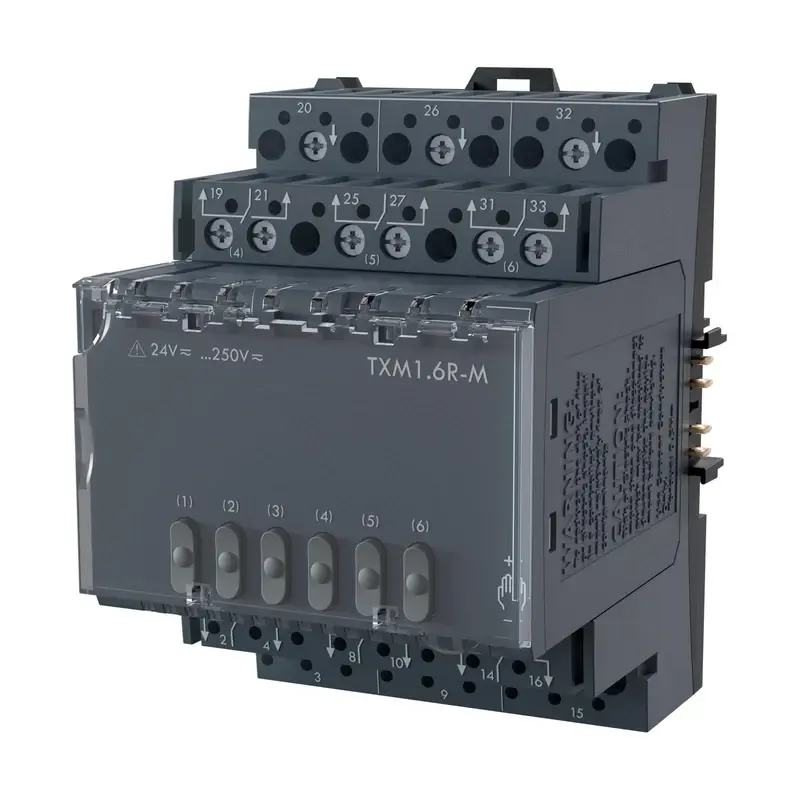 Siemens TXM1.6R-M - Geçersiz Kılma özelliğine sahip 6 Röle çıkış modülü - 1