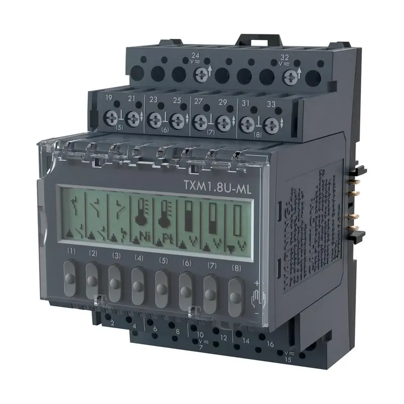 Siemens TXM1.8U-ML - 8 Evrensel G/Ç Modülü, Geçersiz Kılma ve LCD - 1