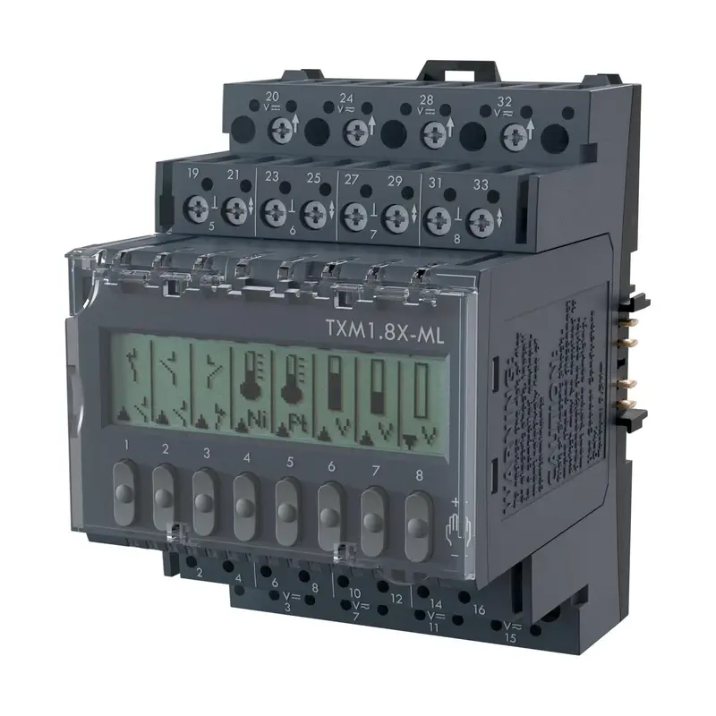 Siemens TXM1.8X-ML - 8 Evrensel I/O Modülü, 4-20mA, Geçersiz Kılma ve LCD - 1