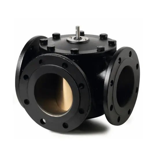 Siemens VBF21.80 - 3 yollu kaydırmalı vana, flanşlı, PN6, DN80, kvs 100